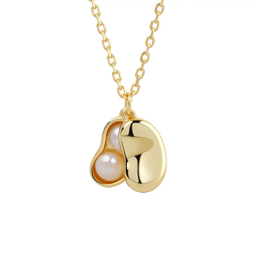 Wholesale 925 Sterling Silver Fashion Pearl Pod Pendant Necklace For Women With Electroplating - Image 5