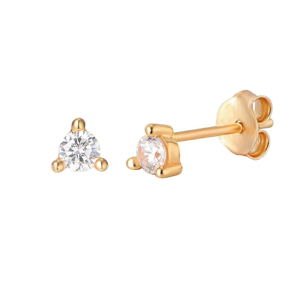 Wholesale 925 Sterling Silver Geometric Diamond Earrings For Women - Image 5
