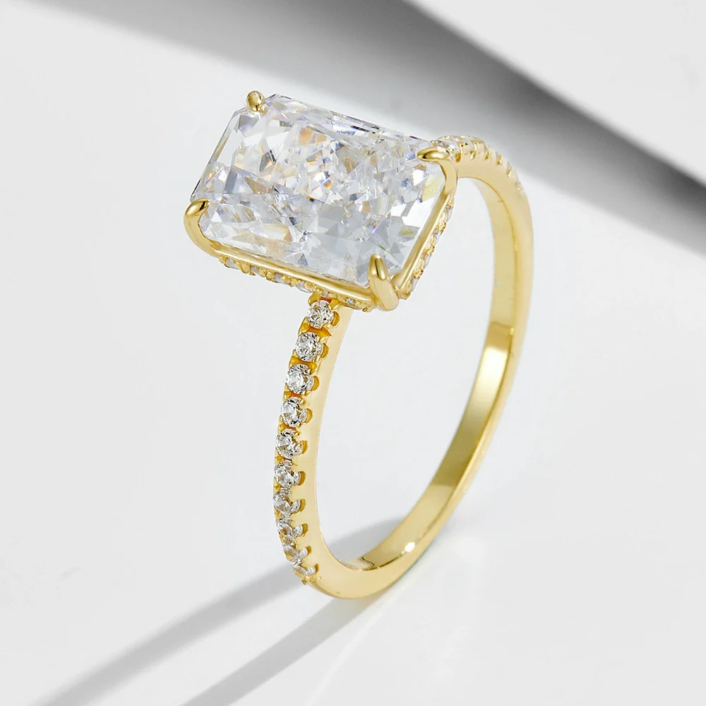 Wholesale 925 Sterling Silver Geometric Diamondencrusted Zircon Set Ring For Women - Image 2