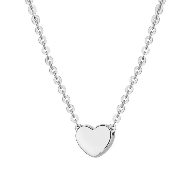 Wholesale 925 Sterling Silver Heartshaped Necklace For Women Ochain Electroplated - Image 5