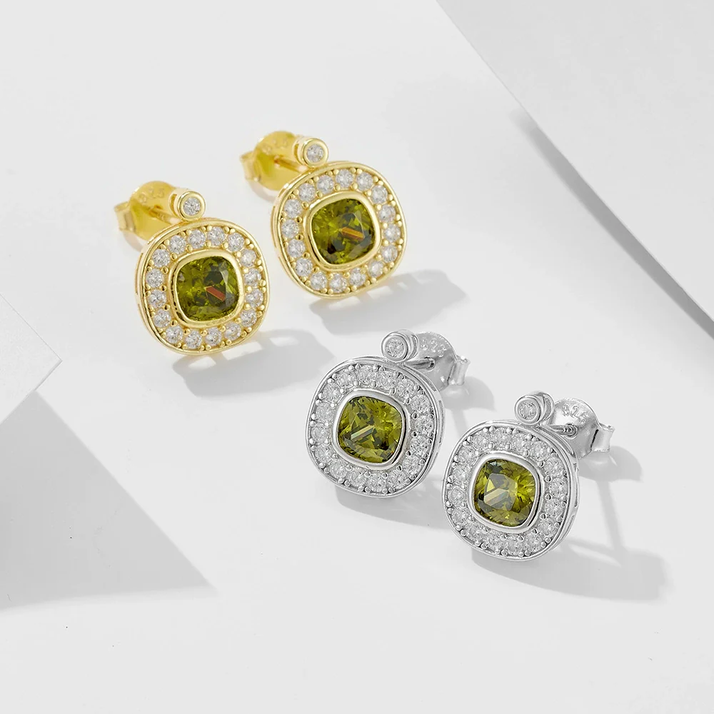 Wholesale 925 Sterling Silver Vintage Geometric Oval Diamond Earrings For Women - Image 3