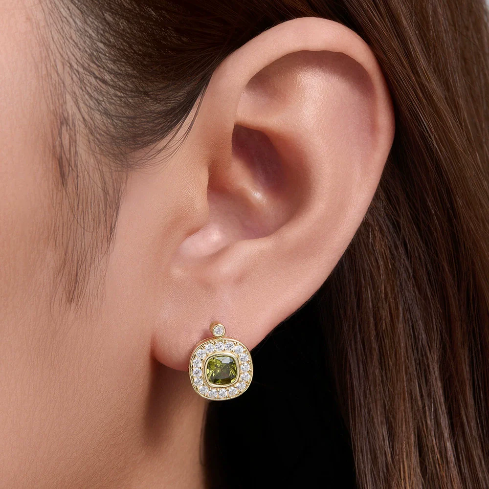 Wholesale 925 Sterling Silver Vintage Geometric Oval Diamond Earrings For Women - Image 4