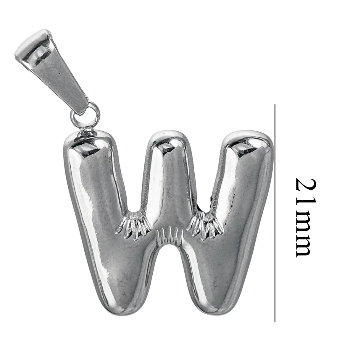Wholesale Accessories Stainless Steel 18K Gold Plated Mini Bubble Letter Pendant With Butterfly Pattern - Image 54