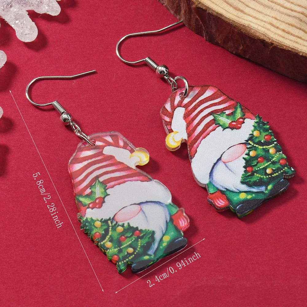 Wholesale Acrylic Christmas Cartoon Snowhouse Snowman Elk Doublesided Earrings - Image 10
