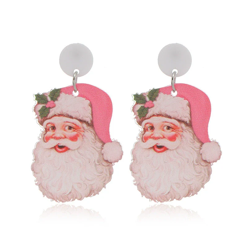Wholesale Acrylic Geometric Christmas Earrings With Vintage Style And Festival Elements - Image 7