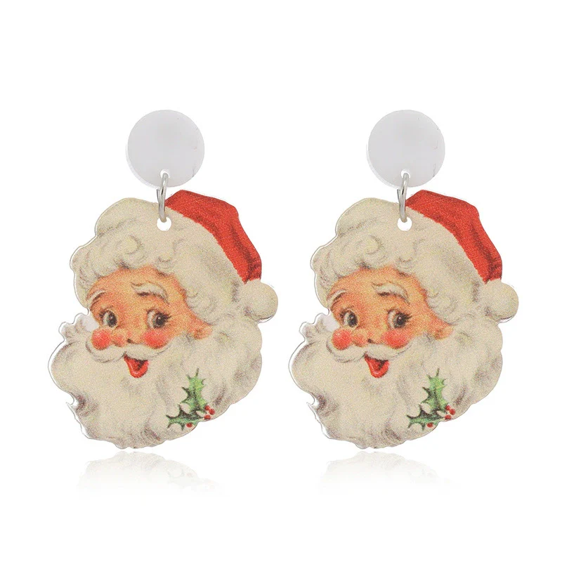 Wholesale Acrylic Geometric Christmas Earrings With Vintage Style And Festival Elements - Image 8
