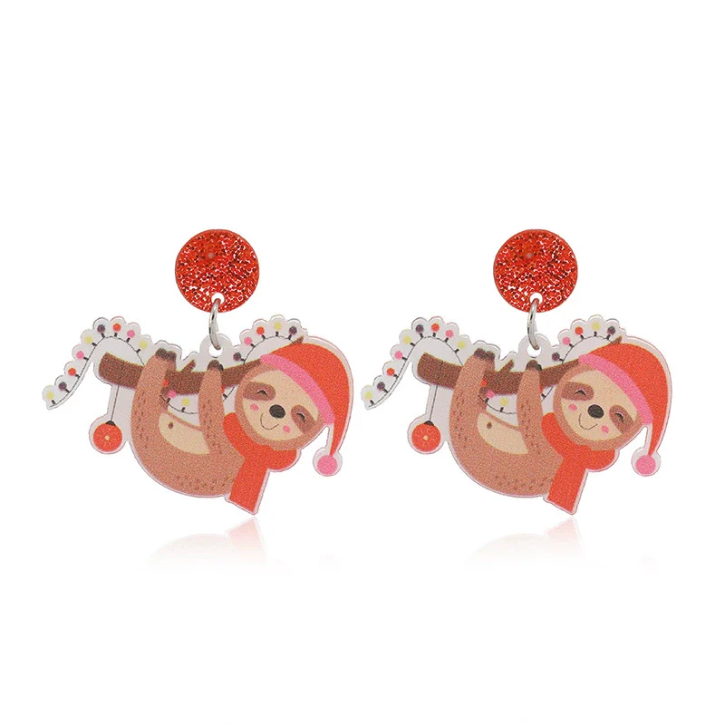 Wholesale Acrylic Geometric Christmas Earrings With Vintage Style And Festival Elements - Image 9