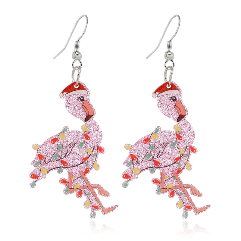Wholesale Acrylic Jewelry Earrings With Geometric Pattern Uninlaid Fashion Style Christmas Themed With Cat And Small Dinosaur Shapes - Image 5