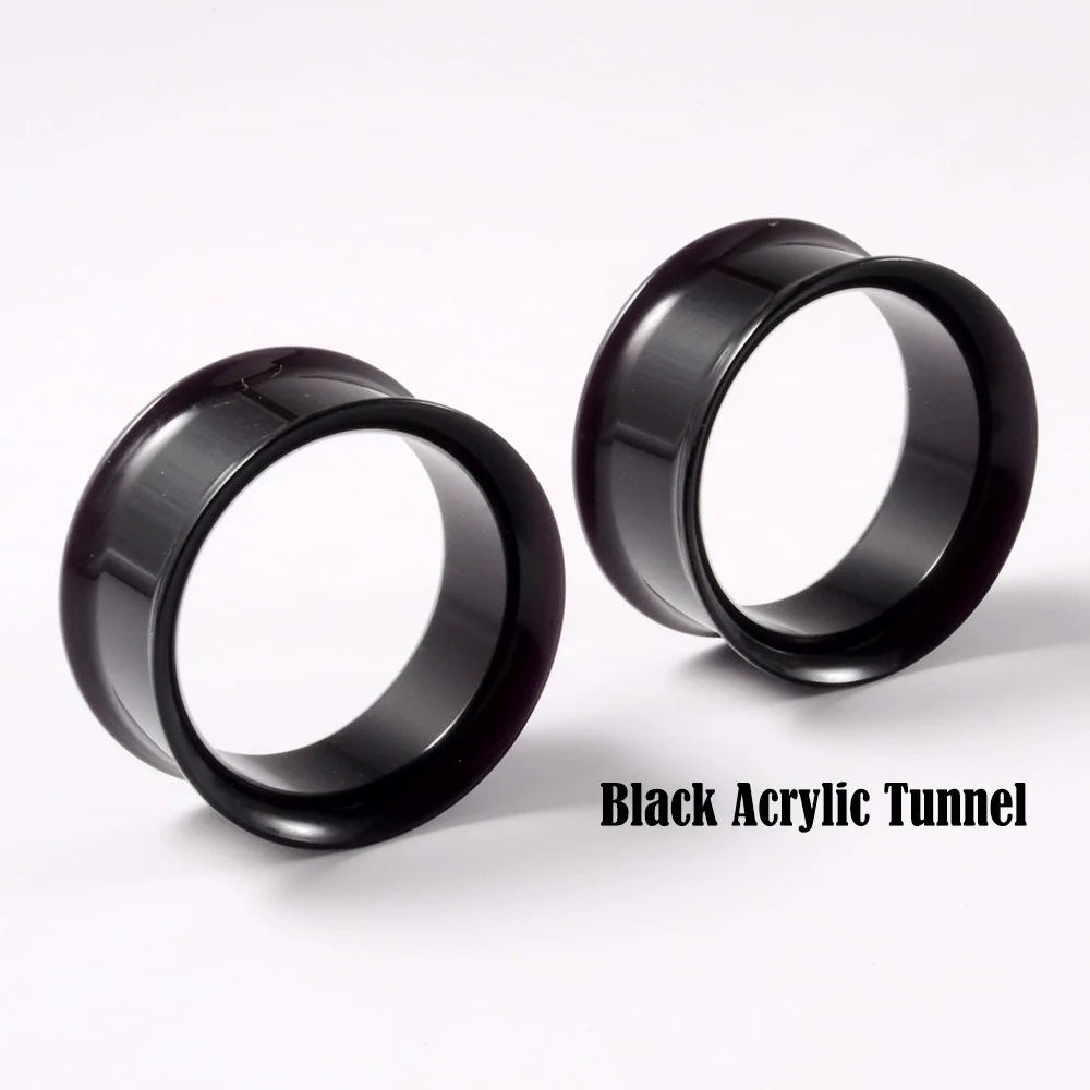 Wholesale Acrylic Minimalist Geometric Hollow Horn Auricle Waist Drum Transparent Ear Expansion Piercing Earrings - Image 3