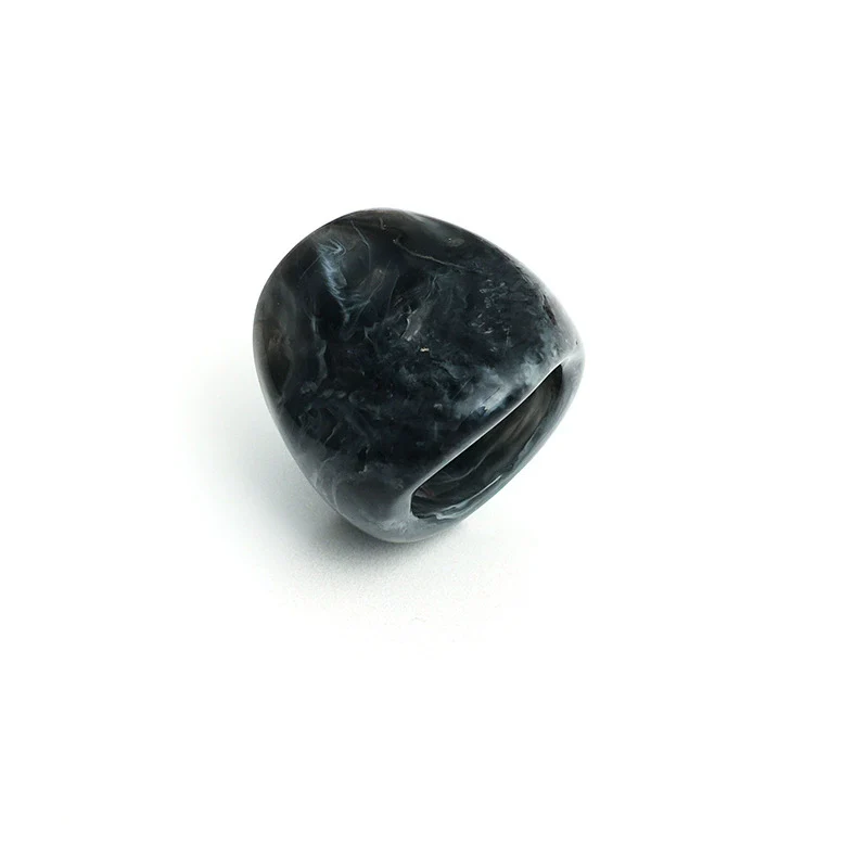 Wholesale Acrylic Retro Creative Exaggerated Irregular Texture 2Piece Unisex Light Luxury Style Ring - Image 6