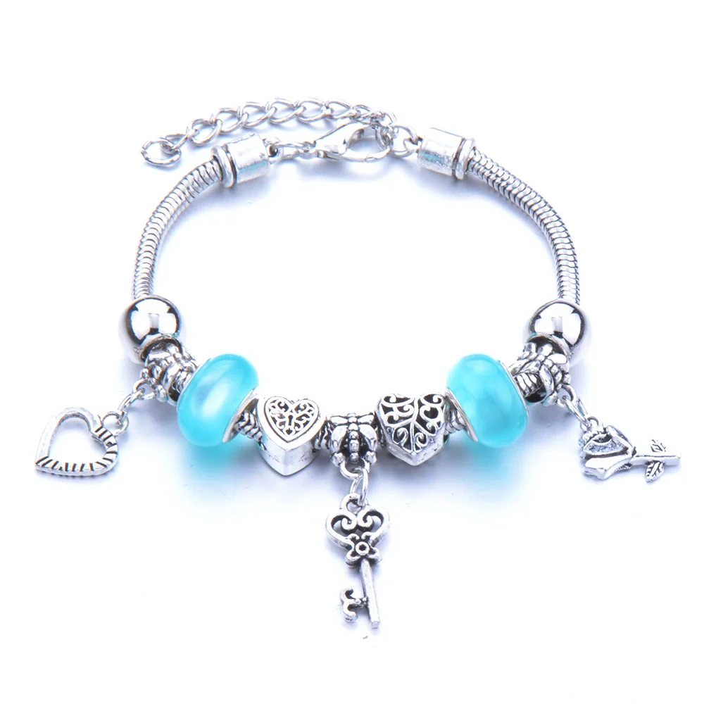 Wholesale Adjustable Beaded Bracelet With Butterfly Pendant For Girls Alloy Geometric Pattern Electroplated - Image 18