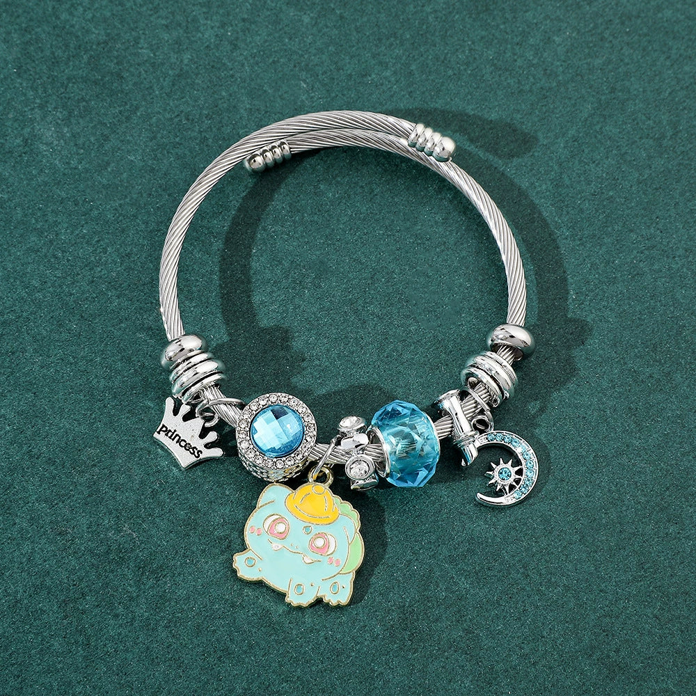 Wholesale Adjustable Opening Alloy Cartoon Bracelet With Electroplating Treatment - Image 11