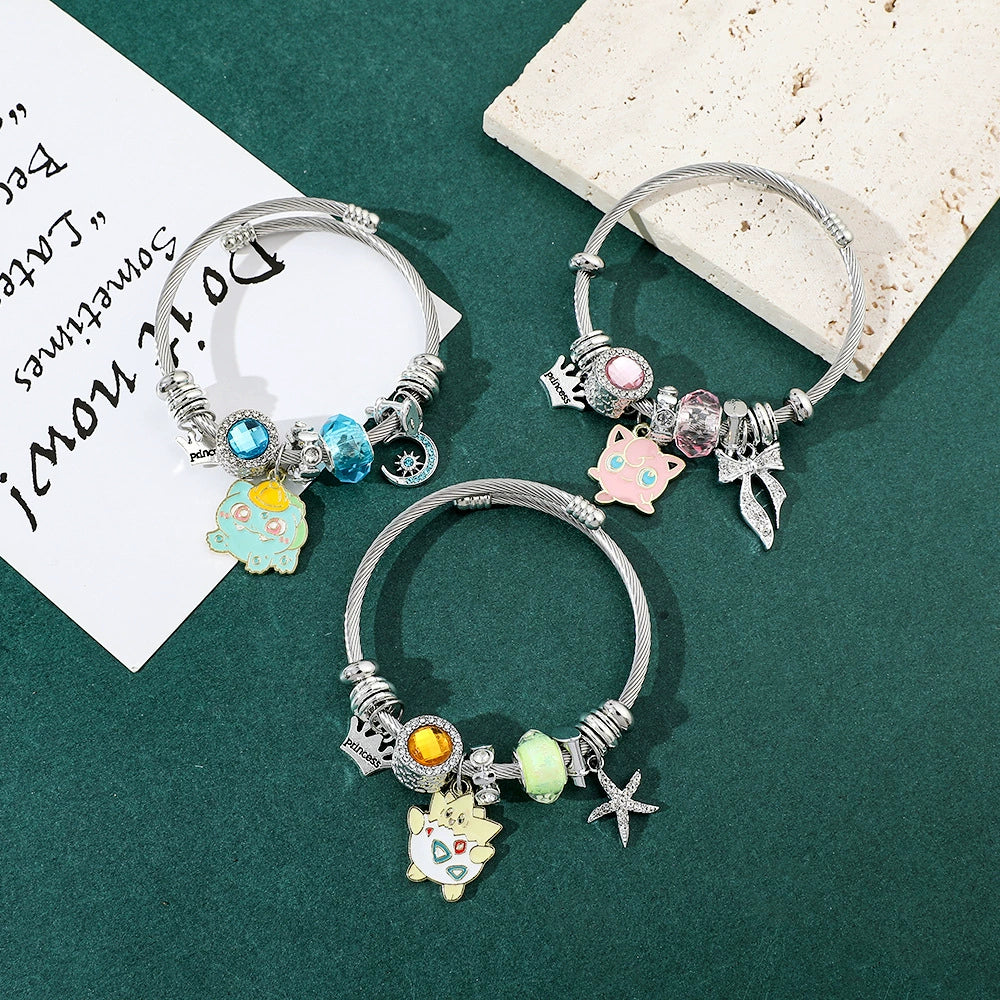 Wholesale Adjustable Opening Alloy Cartoon Bracelet With Electroplating Treatment - Image 3