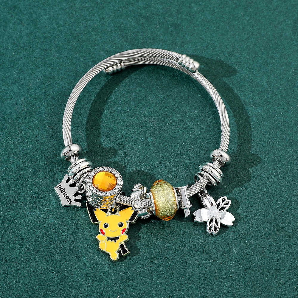 Wholesale Adjustable Opening Alloy Cartoon Bracelet With Electroplating Treatment - Image 7