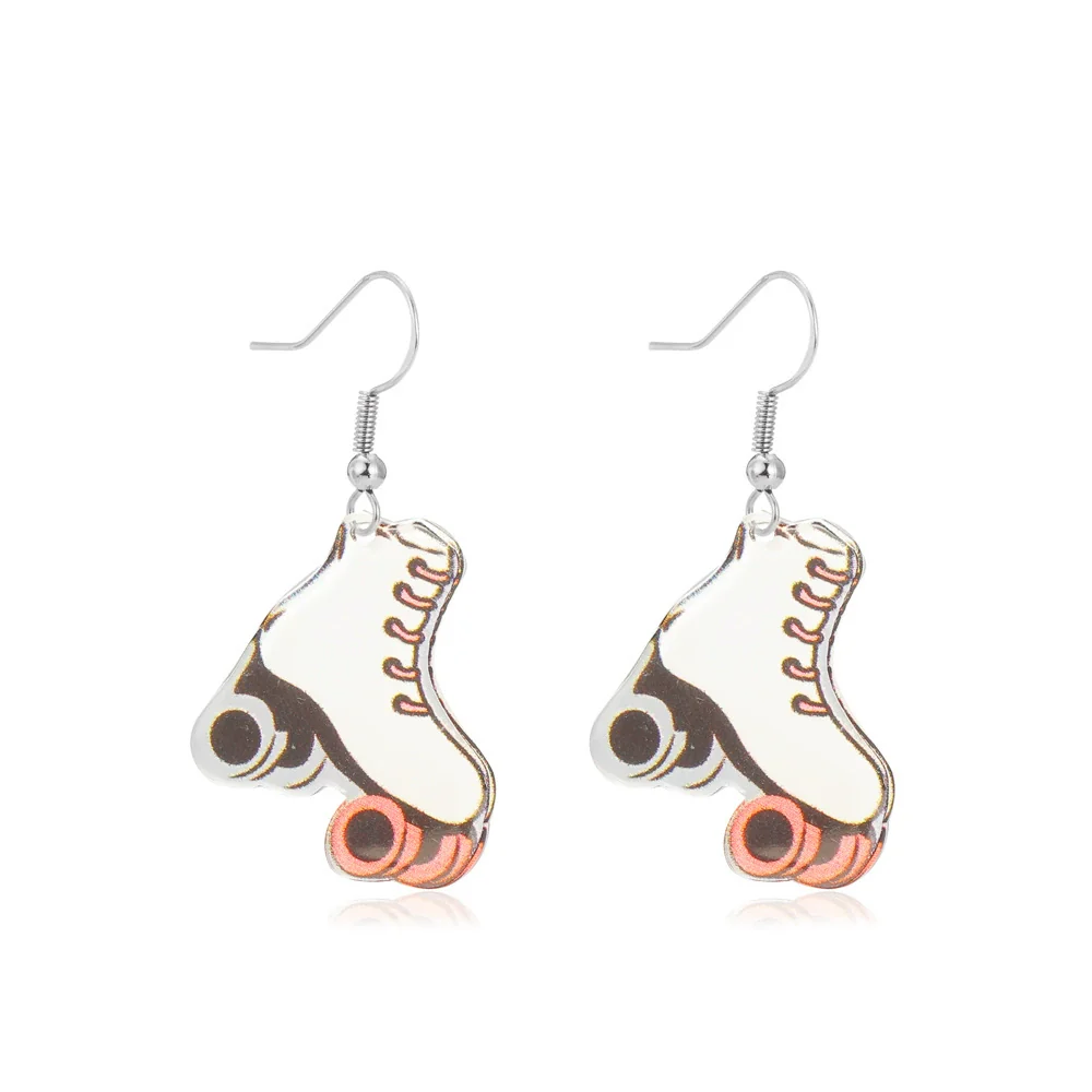 Wholesale Alloy Acrylic Fruit Leaves Pendant Women's Ear Jewelry With 14K Gold Ear Needle And Electroplating Design - Image 5