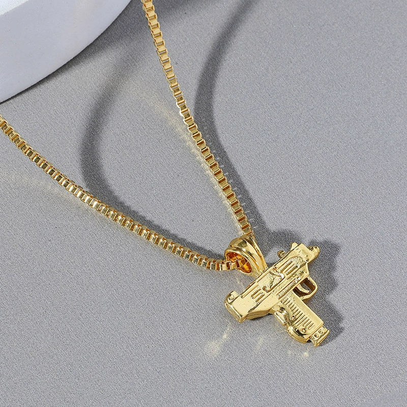 Wholesale Alloy Ak47 Gun Pendant Necklace Electroplated Unisex Fashion Jewelry - Image 2