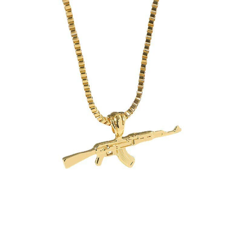 Wholesale Alloy Ak47 Gun Pendant Necklace Electroplated Unisex Fashion Jewelry - Image 5