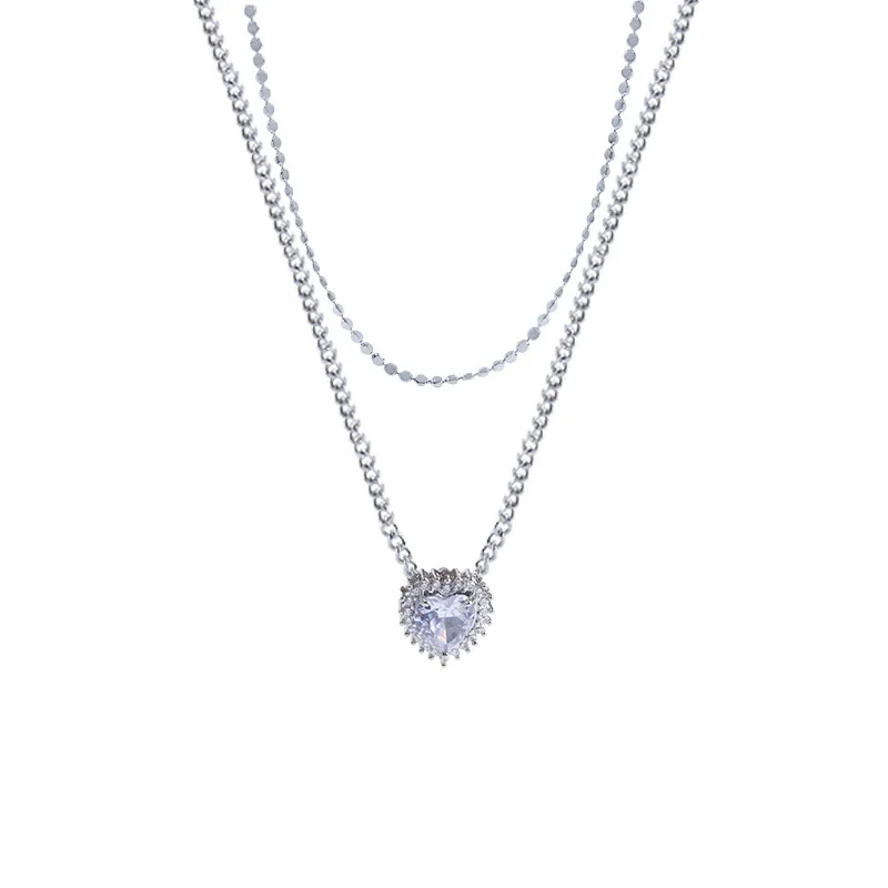 Wholesale Alloy And Copper Heart Shape Electroplated Love Necklace For Women - Image 5