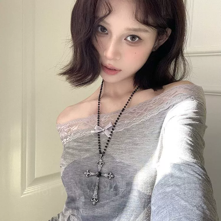 Wholesale Alloy And Resin Heart And Geometric Style Necklace Set With Diamonds For Women - Image 12