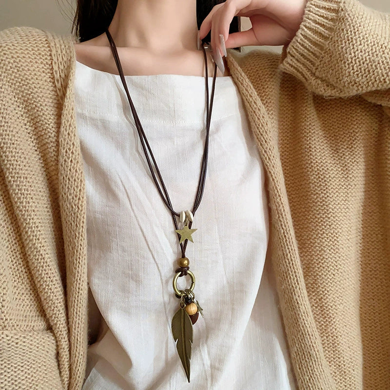 Wholesale Alloy And Resin Heart And Geometric Style Necklace Set With Diamonds For Women - Image 13