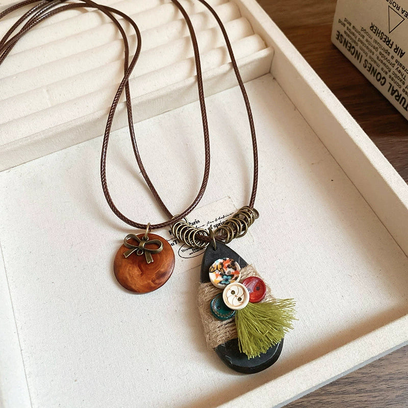 Wholesale Alloy And Resin Heart And Geometric Style Necklace Set With Diamonds For Women - Image 16