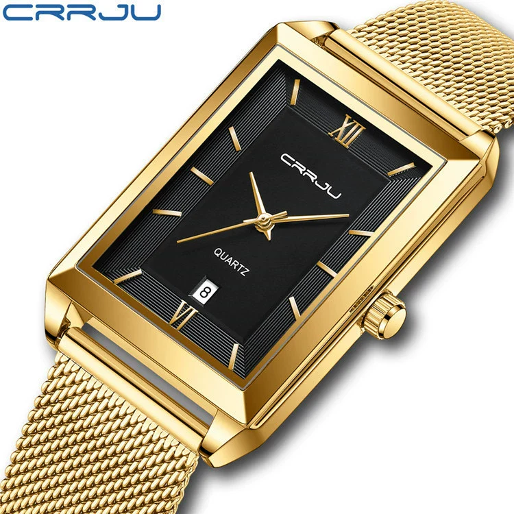 Wholesale Alloy And Stainless Steel Casual Business Fashion Men's Rectangular Dial Watch - Image 2