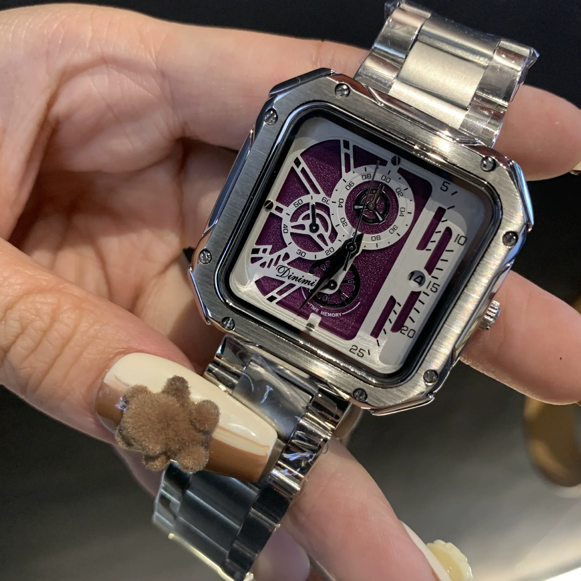 Wholesale Alloy Band Square Casual Watch With Stainless Steel Buckle - Image 9