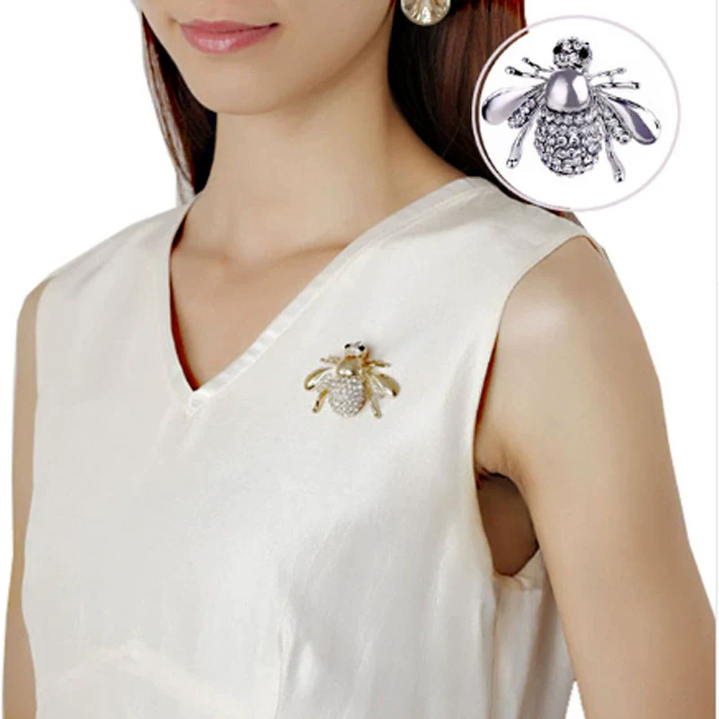 Wholesale Alloy Bee Brooch For Women Electroplated Insect Pattern Accessories - Image 3
