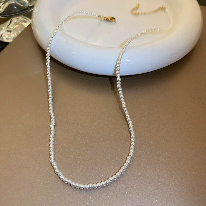 Wholesale Alloy Clavicle Chain Necklace With Fritillaria Flower Design And Electroplating Treatment Light Luxury Style For Women - Image 24