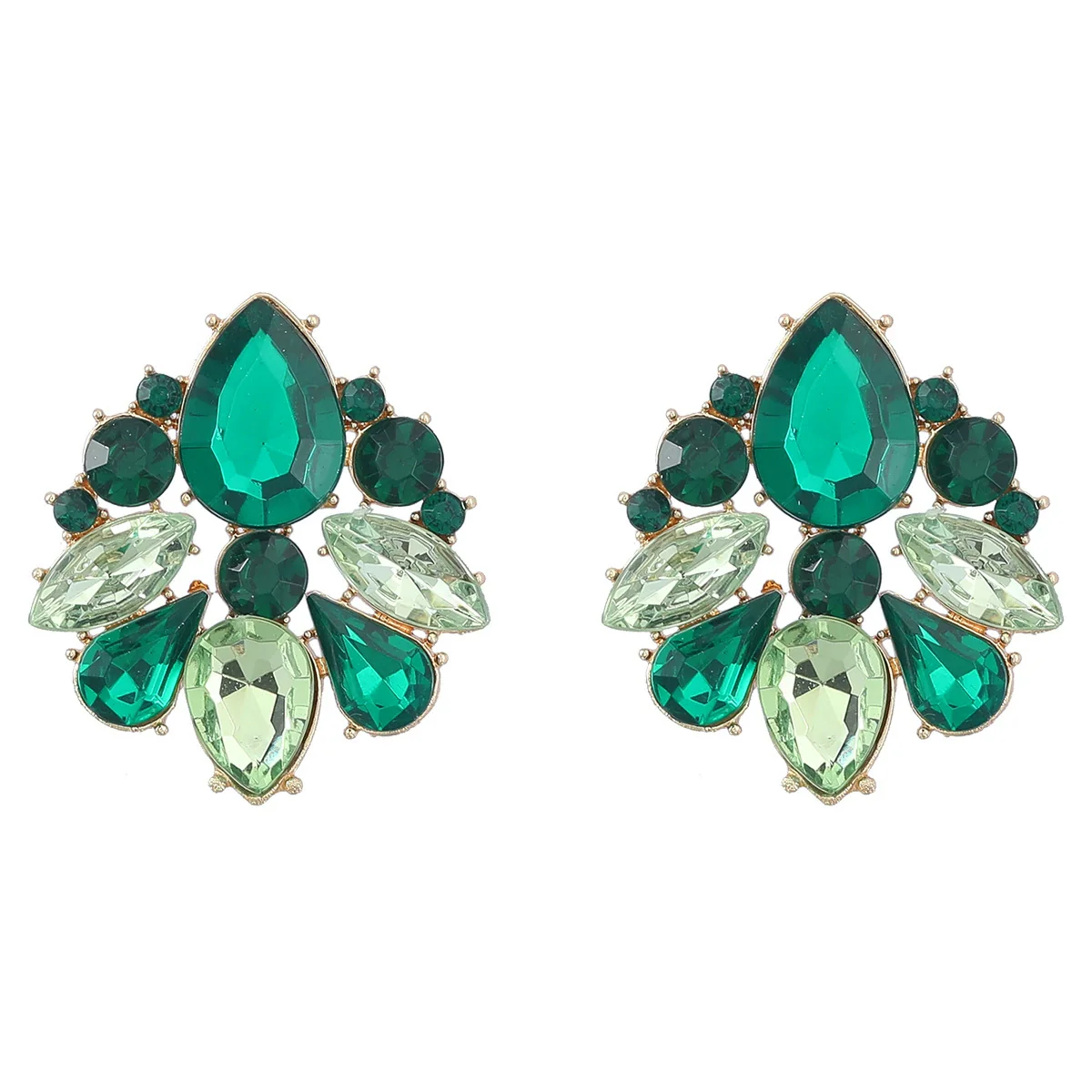Wholesale Alloy Diamond Geometric Earrings For Women - Image 6