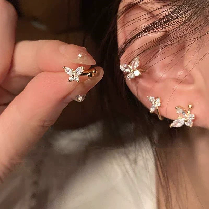 Wholesale Alloy Electroplated Butterfly Insect Style Nonpierced Ear Cuff For Women