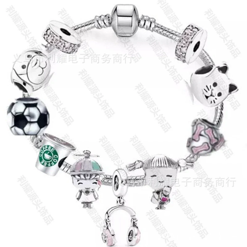 Wholesale Alloy Electroplated Cartoon Character Beaded Charm Bracelet For Unisex - Image 8