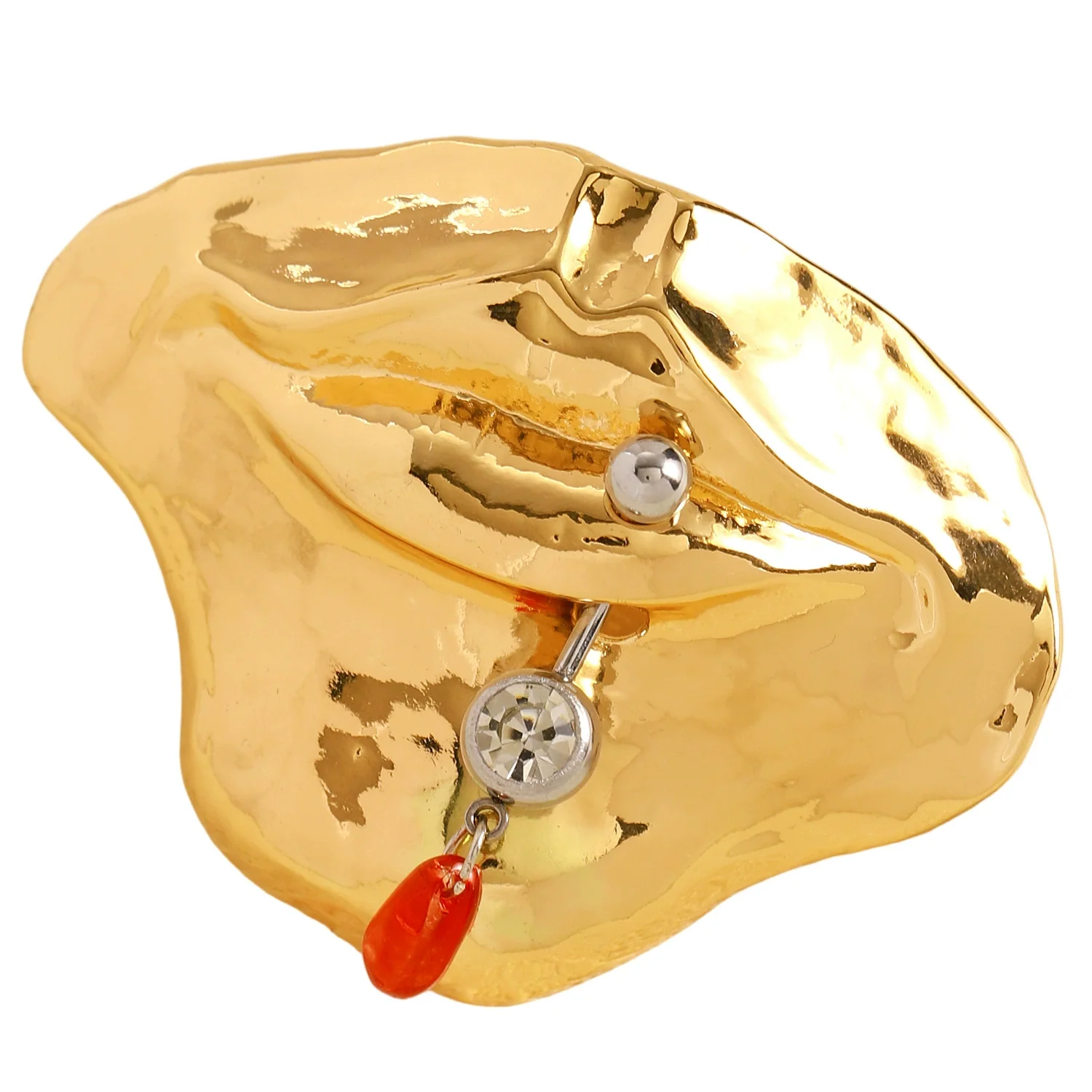 Wholesale Alloy Electroplated Mouthshaped Lip Brooch Women's Accessories - Image 5
