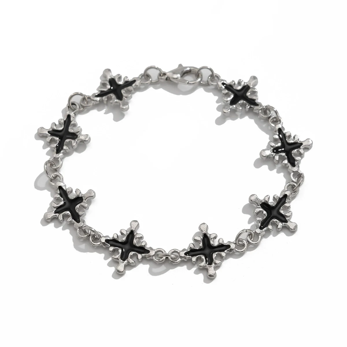 Wholesale Alloy Geometric Cross Electroplated Men's Hip Hop Bracelet - Image 5