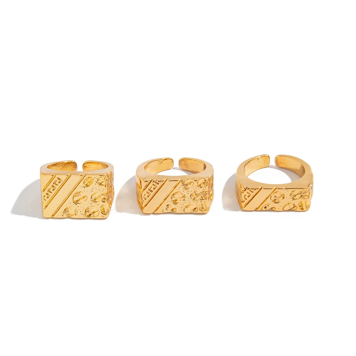 Wholesale Alloy Geometric Men's Hiphop Style Ring With Electroplating - Image 5