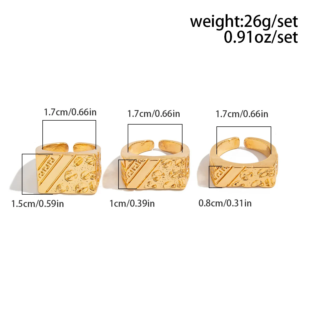 Wholesale Alloy Geometric Men's Hiphop Style Ring With Electroplating - Image 6