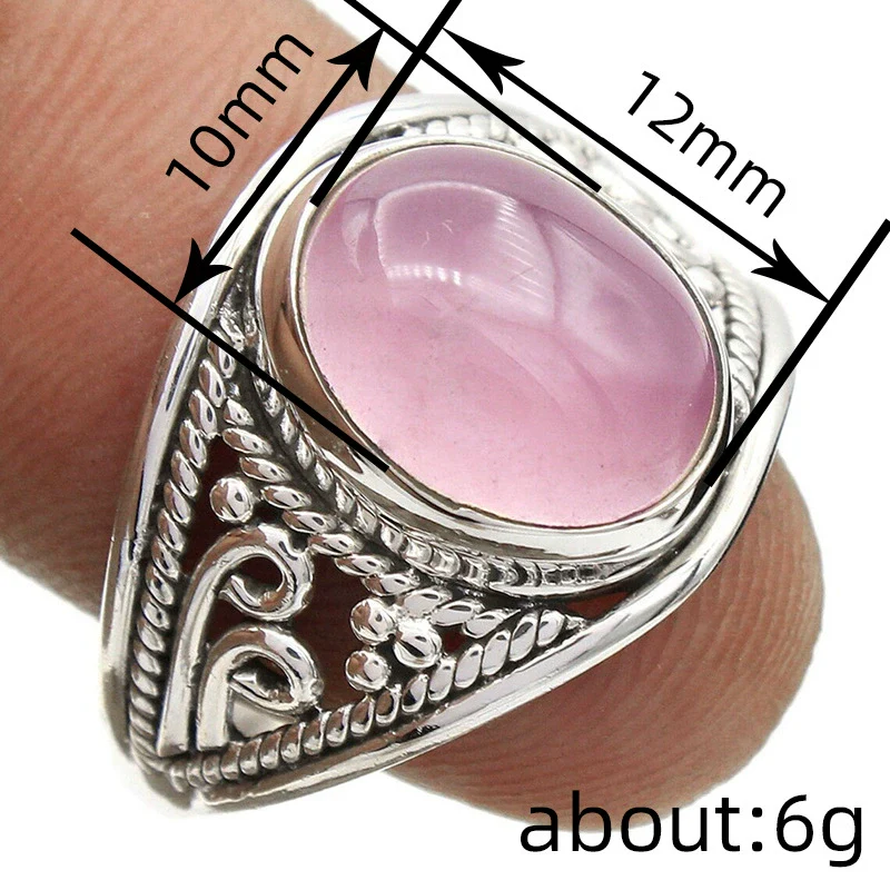 Wholesale Alloy Geometric Oval Egg Face Ring With Carved Flower And Leaf Patterns Distressed Style For Women - Image 3