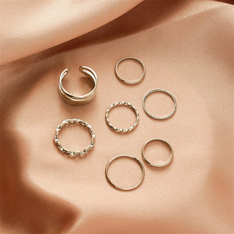 Wholesale Alloy Geometric Ring Electroplated Unisex Style