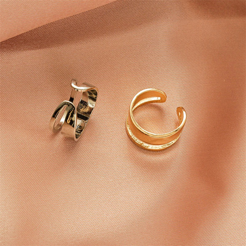 Wholesale Alloy Geometric Ring Electroplated Unisex Style - Image 4