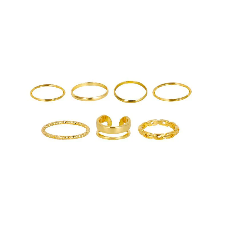 Wholesale Alloy Geometric Ring Electroplated Unisex Style - Image 5