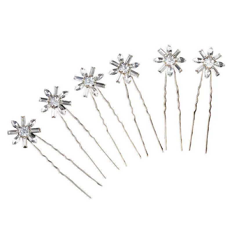 Wholesale Alloy Handmade Flower Ushaped Bridal Hairpin Hair Accessories - Image 2