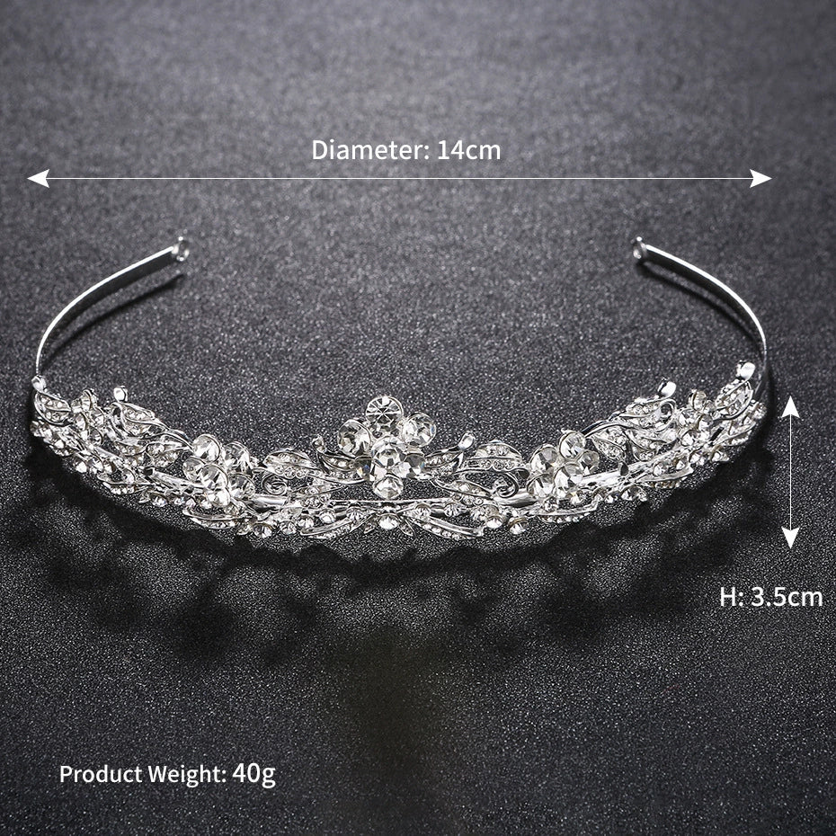 Wholesale Alloy Handmade Rhinestone Bridal Crown Hair Accessories For Women - Image 4