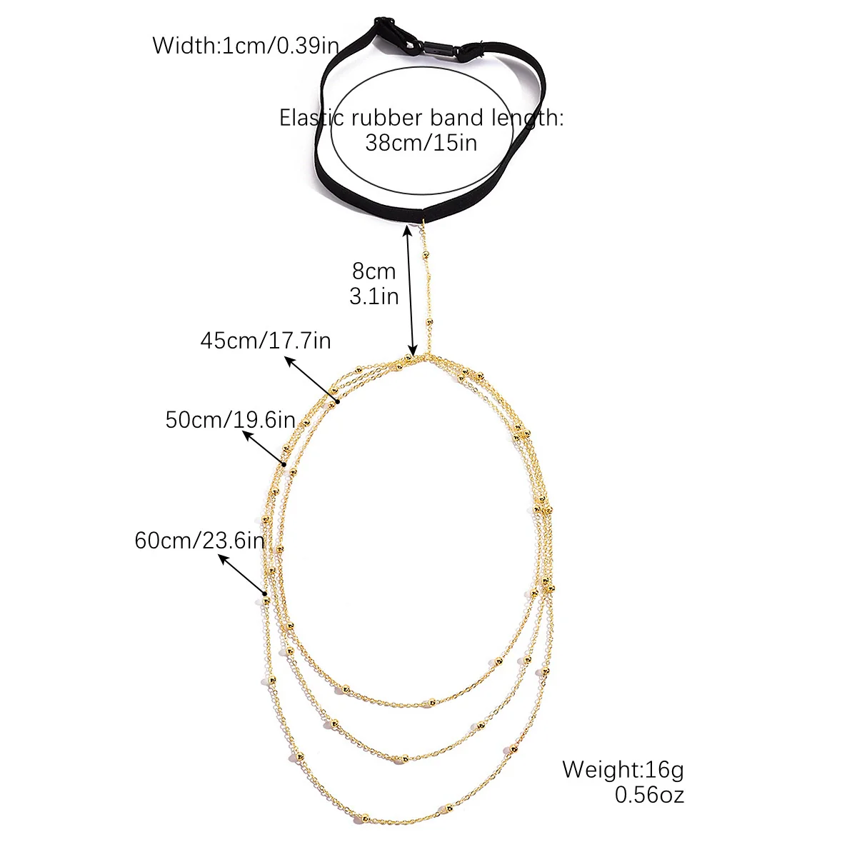 Wholesale Alloy Heart Pattern Electroplating Exaggerated Multichain Women's Thigh Leg Chain - Image 8