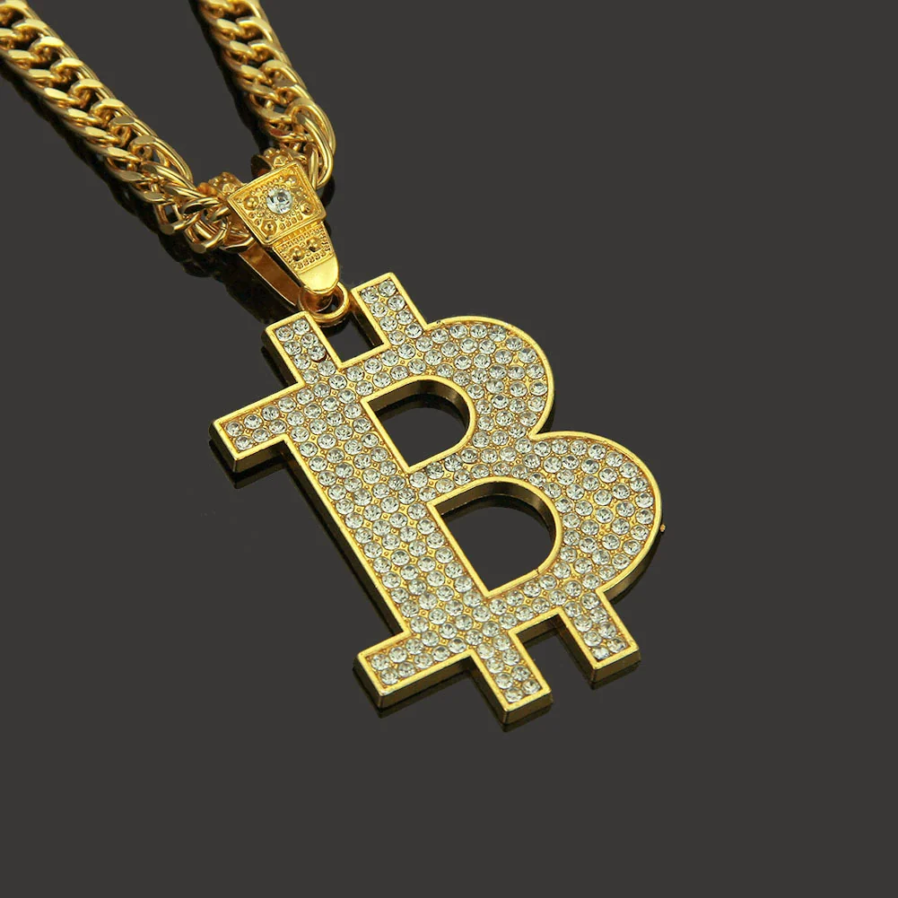 Wholesale Alloy Men's Pendant Necklace With Diamond And Letter Pattern Three Dimensional Fashion Street Dance Style - Image 5