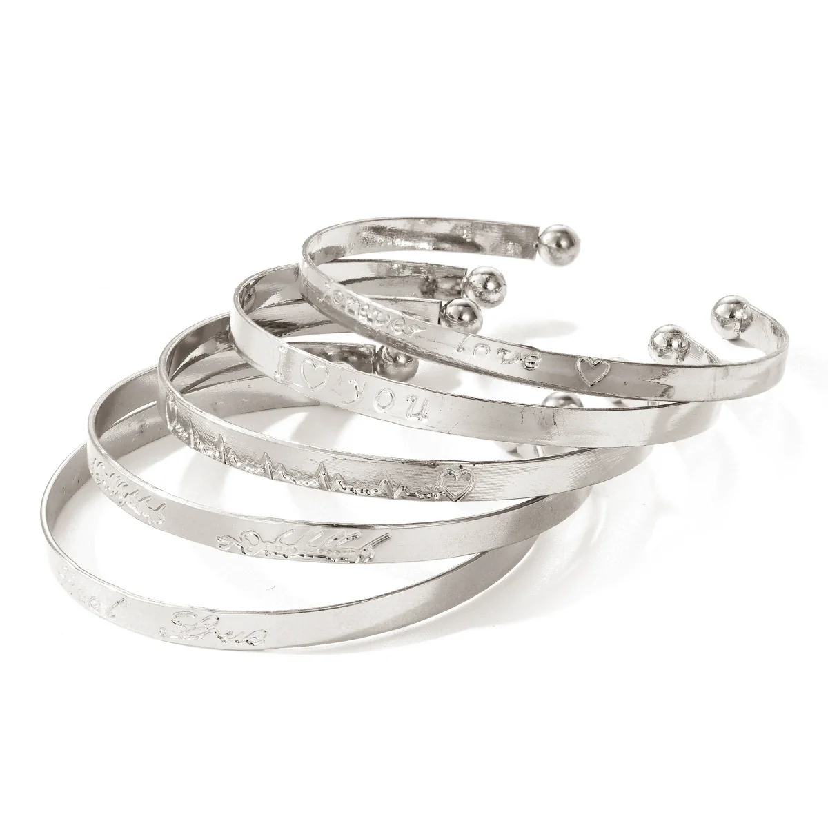 Wholesale Alloy Punk Vintage Geometric Twist And Glow Bracelet With Electroplating - Image 7