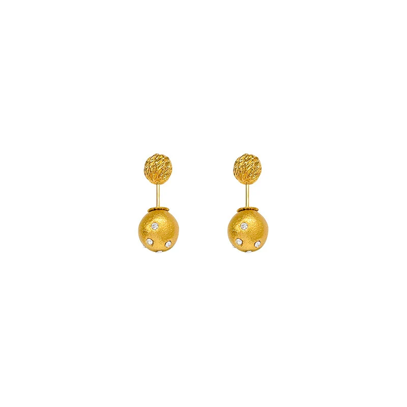 Wholesale Alloy Star Stud Earrings For Women Gold Brushed Electroplated Minimalist Jewelry - Image 5