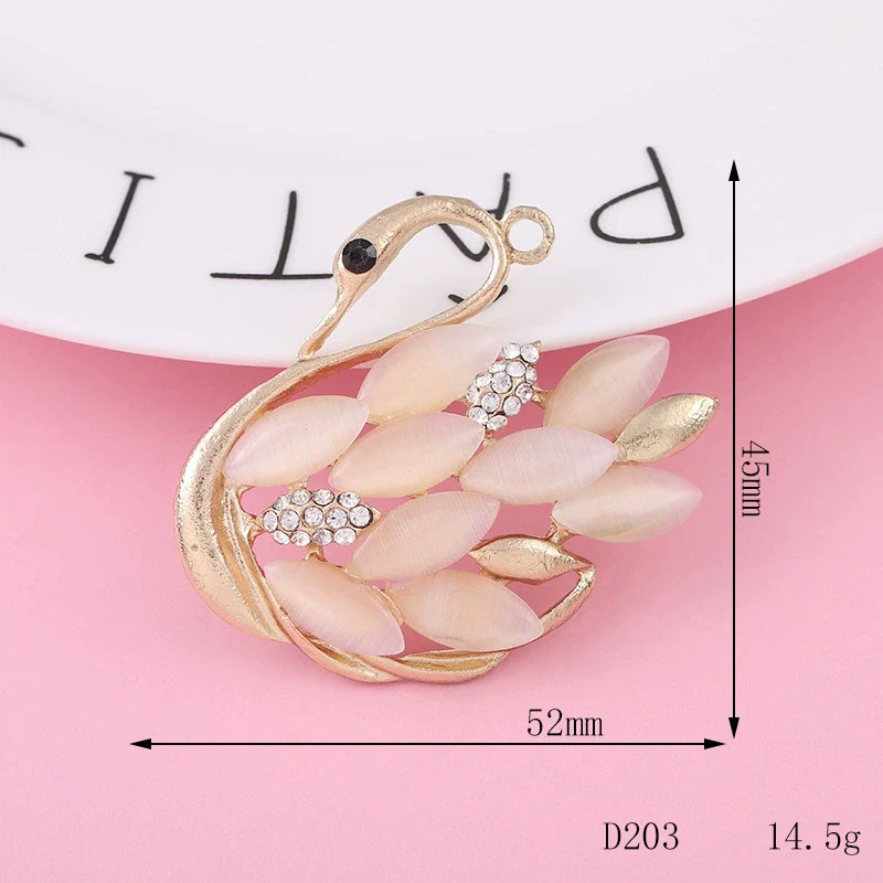 Wholesale Alloy Swan Rhinestone Mini Jewelry Phone Case Accessories With Electroplating And Return Pattern In Light Luxury Style - Image 2