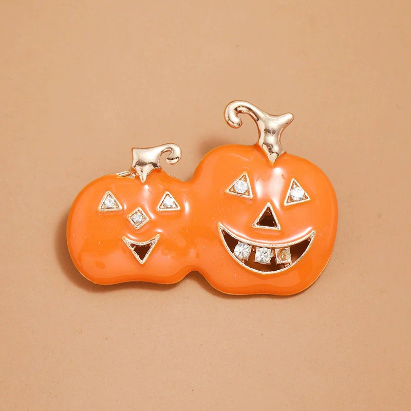 Wholesale Alloy Women's Funny Creative Dripping Oil Pumpkin Brooch - Image 3