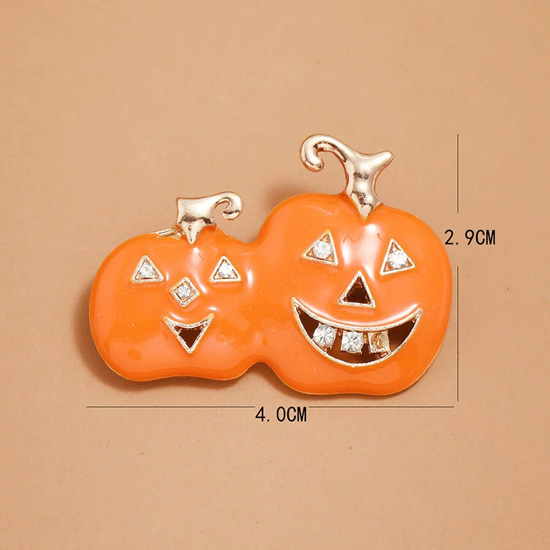 Wholesale Alloy Women's Funny Creative Dripping Oil Pumpkin Brooch - Image 4