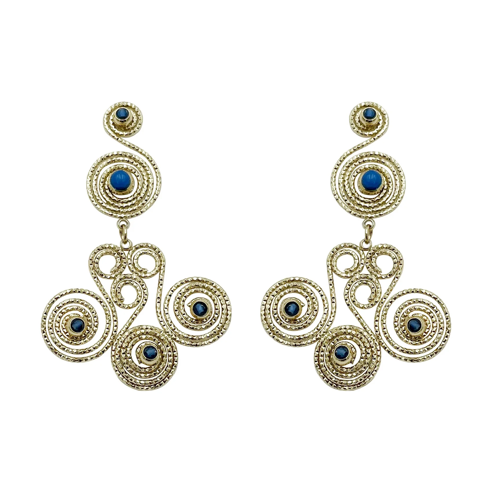 Wholesale Ancient Style Stainless Steel Geometric Pattern Electroplated Women's Earrings - Image 5